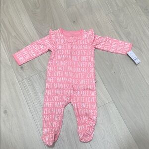 Carter's Pink Sweet Print Ruffled Footie